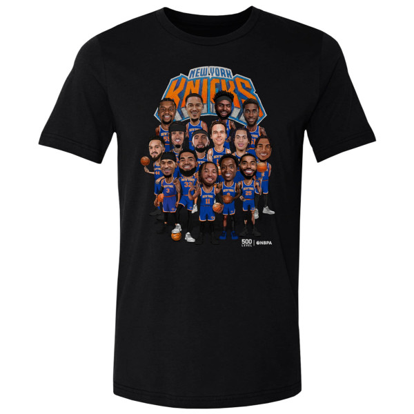 Футболка New York Knicks 500 Level Black Roster Caricature