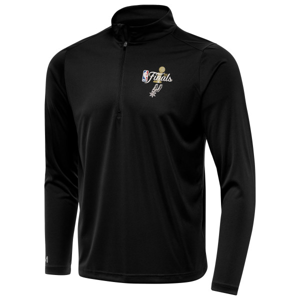 San Antonio Spurs Antigua Black 2026 NBA Finals Tribute Quarter-Zip Pullover