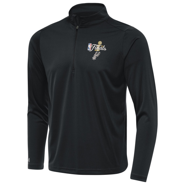 San Antonio Spurs Antigua Gray 2026 NBA Finals Tribute Quarter-Zip Pullover
