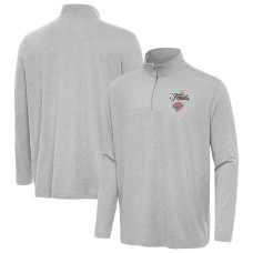 New York Knicks Antigua Heather Gray 2026 NBA Finals Hunk Quarter-Zip Pullover