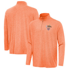 New York Knicks Antigua Heather Orange 2026 NBA Finals Hunk Quarter-Zip Pullover
