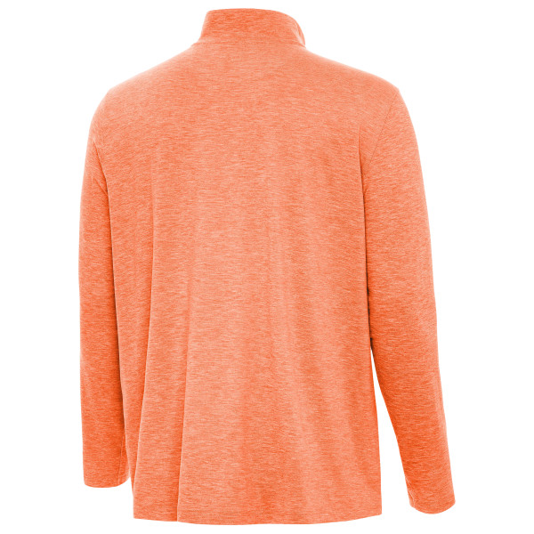 New York Knicks Antigua Heather Orange 2026 NBA Finals Hunk Quarter-Zip Pullover