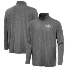 New York Knicks Antigua Heather Black 2026 NBA Finals Hunk Quarter-Zip Pullover