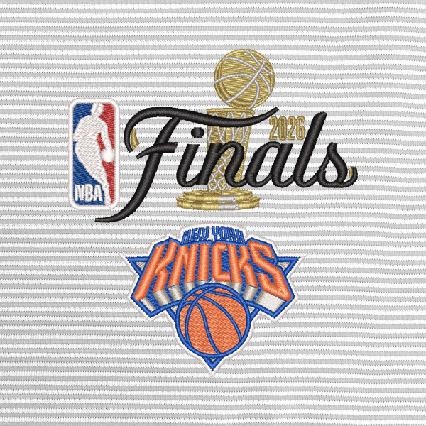 Поло New York Knicks Antigua Gray/White 2026 NBA Finals Twine