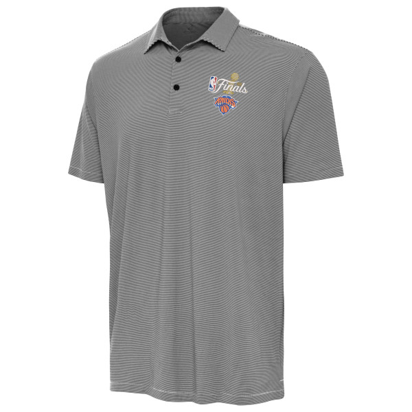 Поло New York Knicks Antigua Black/White 2026 NBA Finals Twine