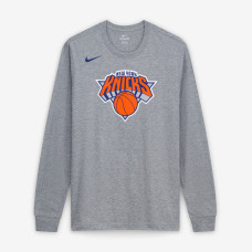 Футболка с длинным рукавом New York Knicks Nike Gray Core