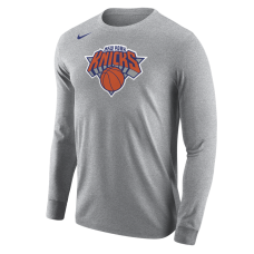 Футболка с длинным рукавом New York Knicks Nike Gray Core