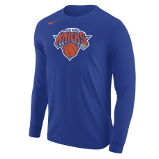 Футболка с длинным рукавом New York Knicks Nike Blue Core