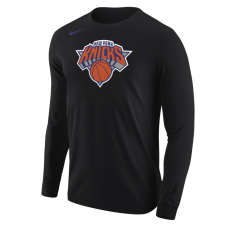 Футболка с длинным рукавом New York Knicks Nike Black Core