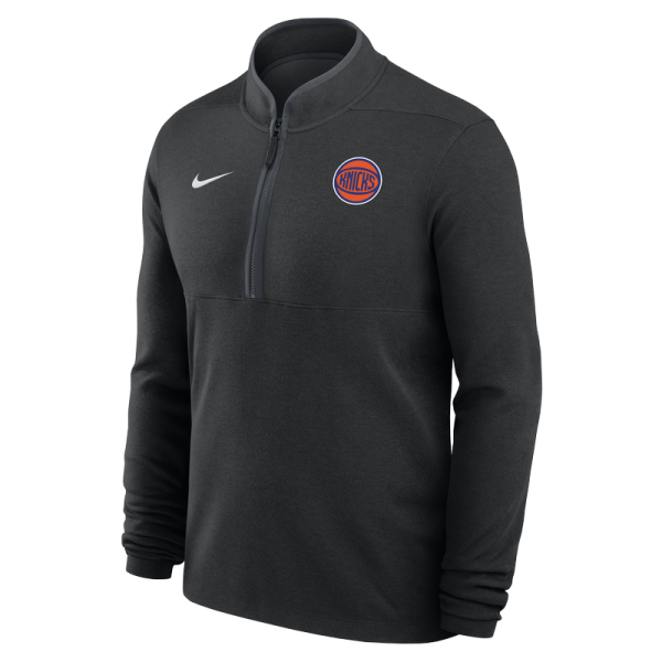New York Knicks Nike Black Dri-FIT Victory Quarter-Zip Pullover