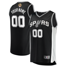 Именная джерси San Antonio Spurs Fanatics Black 2026 NBA Finals Patch Fast Break - Icon Edition