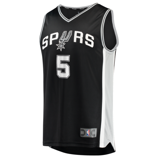 Джерси San Antonio Spurs Stephon Castle Fanatics Black 2026 NBA Finals Patch Fast Break - Icon Edition
