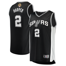 Джерси San Antonio Spurs Dylan Harper Fanatics Black 2026 NBA Finals Patch Fast Break - Icon Edition