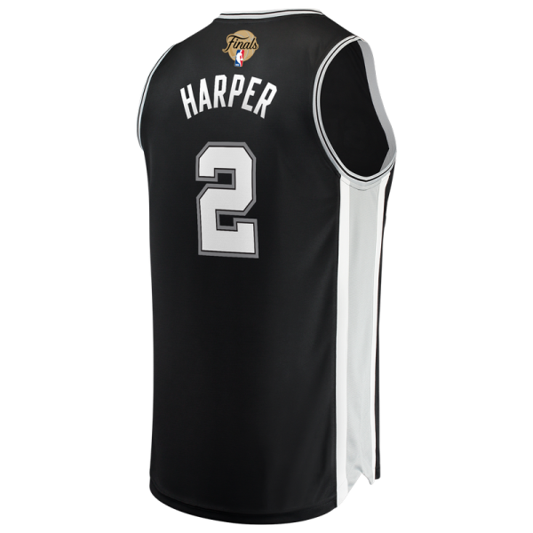 Джерси San Antonio Spurs Dylan Harper Fanatics Black 2026 NBA Finals Patch Fast Break - Icon Edition