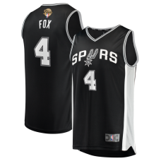 Джерси San Antonio Spurs De'Aaron Fox Fanatics Black 2026 NBA Finals Patch Fast Break - Icon Edition