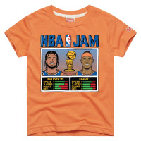 Подростковая New York Knicks Jalen Brunson & Josh Hart Homage Orange NBA Jam Tri-Blend T-Shirt