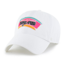 Бейсболка San Antonio Spurs 47 White Hardwood Classics Clean Up