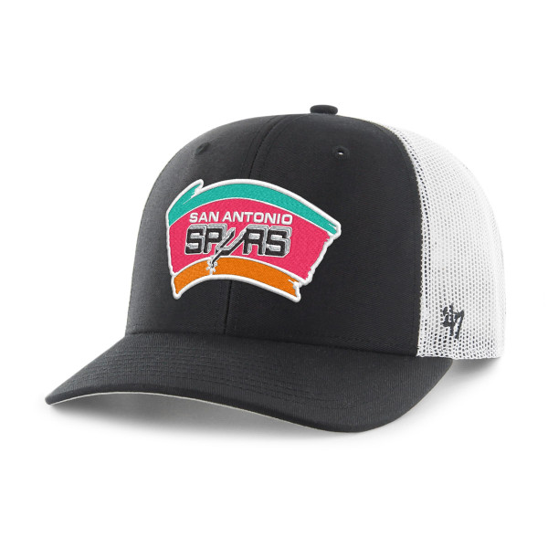 Бейсболка San Antonio Spurs 47 Black Hardwood Classics Trucker