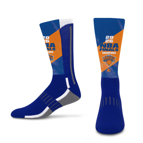 Unisex New York Knicks Starter 2026 NBA Finals Champions Phenom Curve Quarter Socks