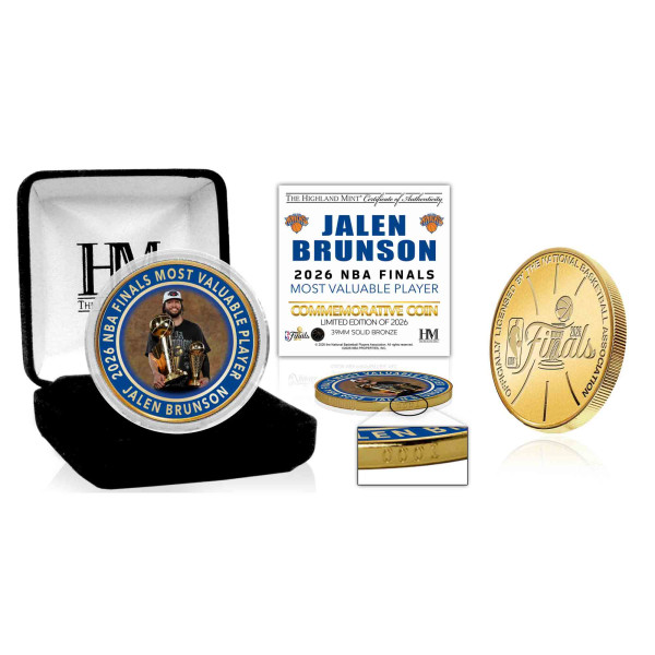 Монета New York Knicks Jalen Brunson Highland Mint 2026 NBA Finals MVP Bronze