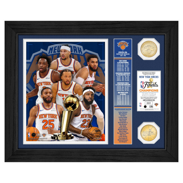 Монета New York Knicks Highland Mint 2026 NBA Finals Champions 13 x 16 Team Force Bronze Two-