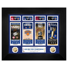 Монета New York Knicks Highland Mint 2026 NBA Finals Champions 18 x 22 Deluxe Gold & Ticket Collection