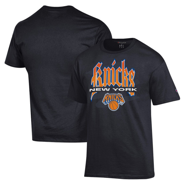 Футболка New York Knicks Champion Black Goth Font Jersey