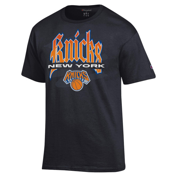 Футболка New York Knicks Champion Black Goth Font Jersey
