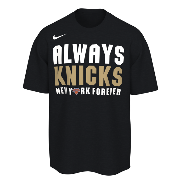 Футболка New York Knicks Nike Black 2026 NBA Finals Champions Roster Club