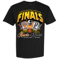 Футболка Unisex New York Knicks vs. San Antonio Spurs Black 2026 NBA Finals Matchup Tickets