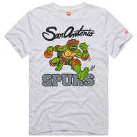 Футболка Unisex San Antonio Spurs x Teenage Mutant Ninja Turtles Homage Ash Michelangelo Tri-Blend