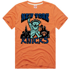 Футболка Unisex New York Knicks x The Grateful Dead Homage Orange Bear Tri-Blend
