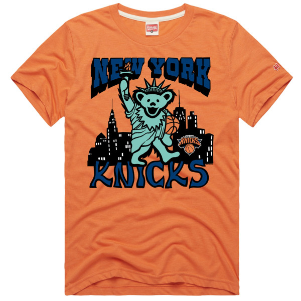 Футболка Unisex New York Knicks x The Grateful Dead Homage Orange Bear Tri-Blend