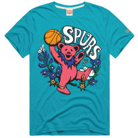 Футболка Unisex San Antonio Spurs x The Grateful Dead Homage Teal Bear Tri-Blend