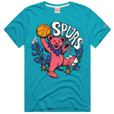 Футболка Unisex San Antonio Spurs x The Grateful Dead Homage Teal Bear Tri-Blend