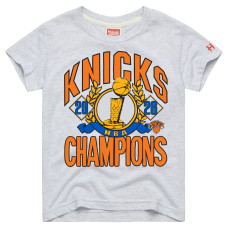 Подростковая New York Knicks Homage Gray 2026 NBA Finals Champions Classic Tri-Blend T-Shirt