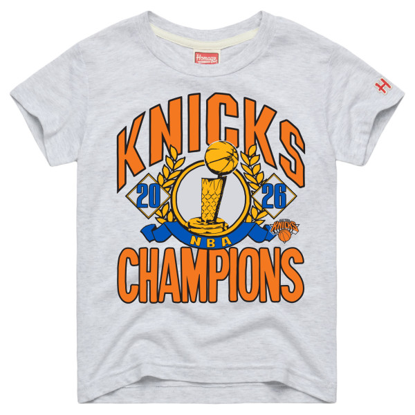 Футболка для малыша New York Knicks Homage Gray 2026 NBA Finals Champions Classic Tri-Blend