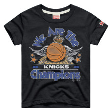 Подростковая New York Knicks x Queen Homage Charcoal 2026 NBA Finals Champions Tri-Blend T-Shirt