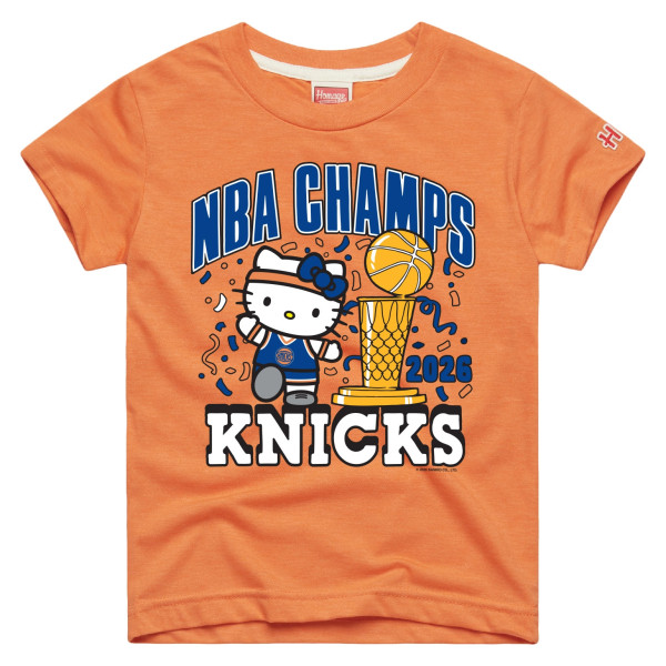 Детская New York Knicks x Hello Kitty & Friends Homage Orange 2026 NBA Finals Champions Tri-Blend T-Shirt