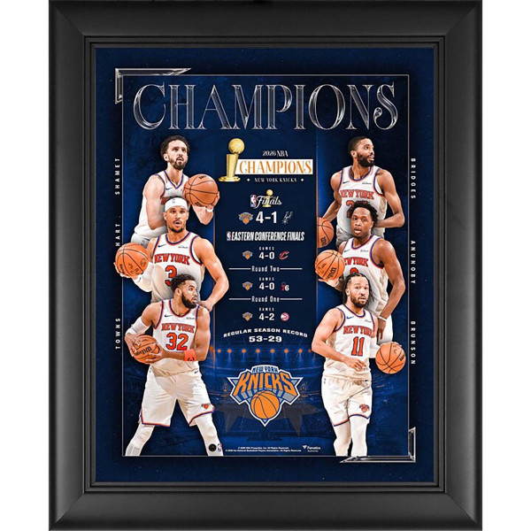 New York Knicks Fanatics Authentic 2026 NBA Finals Champions Framed 13 x 16 Collage