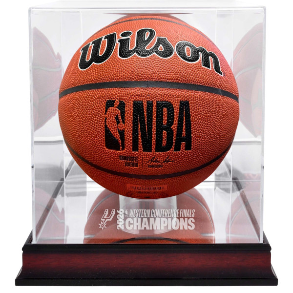 Бокс для мяча San Antonio Spurs Fanatics Authentic 2026 Western Conference Finals Champions Mahogany