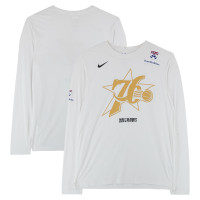 Philadelphia 76ers Fanatics Authentic Team-Issued White Nike Long Sleeve Shirt from the 2026 NBA Playoffs