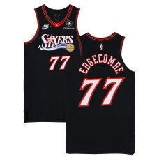 Игровая джерси VJ Edgecombe Philadelphia 76ers Fanatics Authentic #77 Black Hardwood Classic vs. New York Knicks on February 11, 2026 - Size 46+4