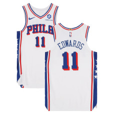 Игровая джерси Justin Edwards Philadelphia 76ers Fanatics Authentic #11 White Nike vs. Boston Celtics on April 30, 2026 - Size 46+4