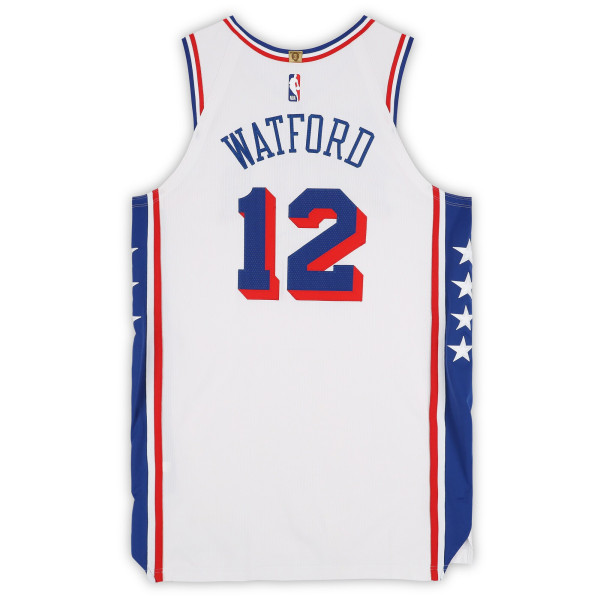 Игровая джерси Trendon Watford Philadelphia 76ers Fanatics Authentic #12 White Nike vs. Boston Celtics on April 28, 2026 - Size 50+6