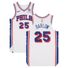 Игровая джерси Dominick Barlow Philadelphia 76ers Fanatics Authentic #25 White Nike vs. New York Knicks on May 8, 2026 - Size 48+4