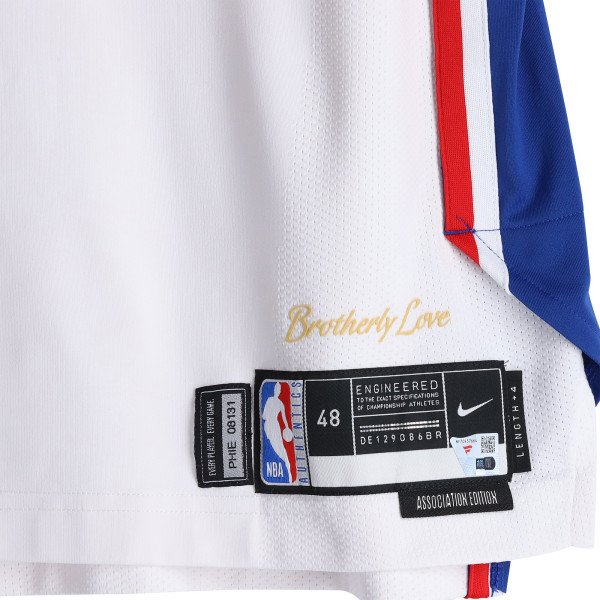 Игровая джерси Dominick Barlow Philadelphia 76ers Fanatics Authentic #25 White Nike vs. New York Knicks on May 8, 2026 - Size 48+4