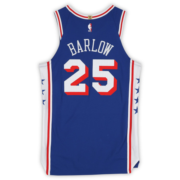 Игровая джерси Dominick Barlow Philadelphia 76ers Fanatics Authentic #25 Royal Nike vs. New York Knicks on May 4, 2026 - Size 48+4
