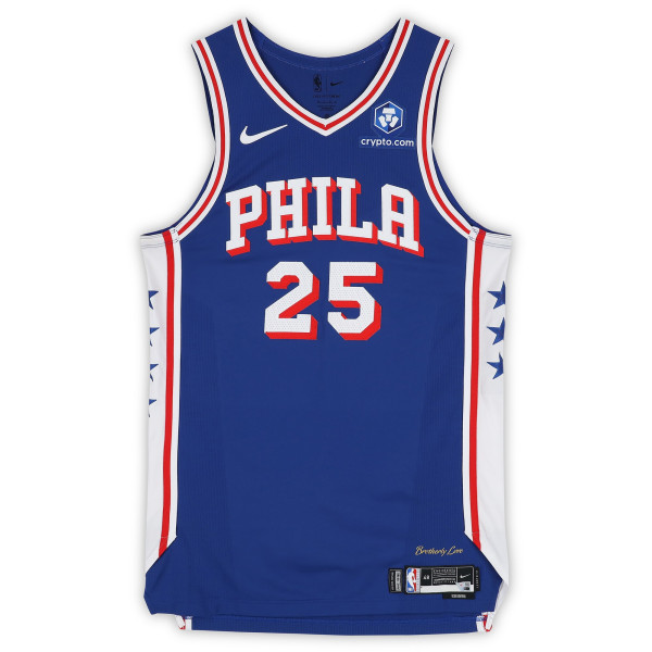 Игровая джерси Dominick Barlow Philadelphia 76ers Fanatics Authentic #25 Royal Nike vs. New York Knicks on May 4, 2026 - Size 48+4