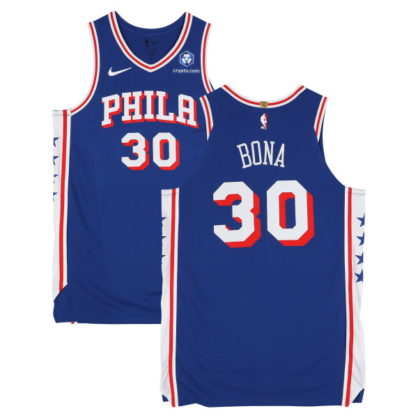 Игровая джерси Adem Bona Philadelphia 76ers Fanatics Authentic #30 Royal Nike vs. New York Knicks on May 4, 2026 - Size 52+6